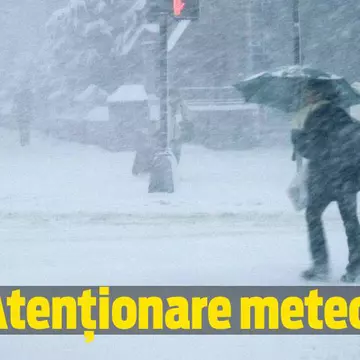 Atenţionare meteo: Ninsori şi vânt puternic în mai multe zone din ţară