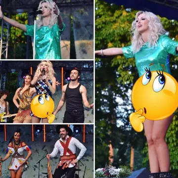 Ce s-a văzut pe burtica Andreei Bălan, la ultimul concert. Poza asta spune totul