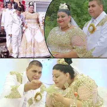 Cea mai extravagantă nuntă. Mireasa și mirele au avut hainele cusute și brodate cu fire de aur