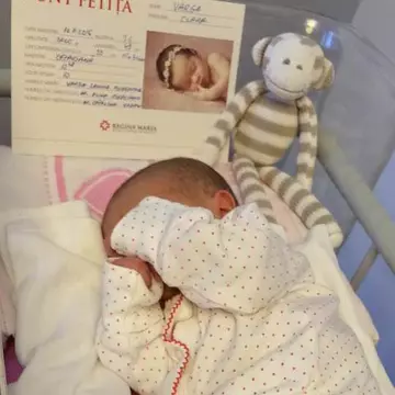 Lavinia Petrea a născut o fetiță. Tatăl micuței este procurorul Romulus Varga, care l-a ”înfundat” pe Cioacă