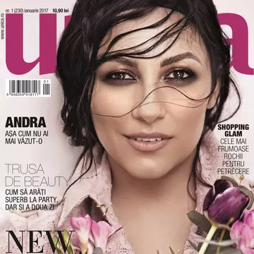 Andra, așa cum nu ai mai văzut-o, pe coperta Unica de ianuarie 2017!