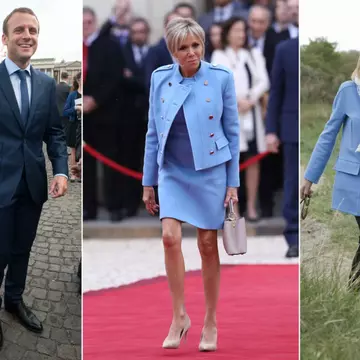 De ce se îmbracă Brigitte Macron mereu în albastru