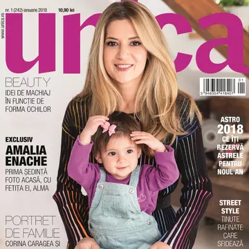 Amalia Enache și fetița sa, în premieră pe coperta revistei Unica ianuarie 2018