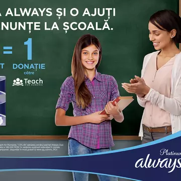 (P) Always susţine accesul la educaţie de calitate pentru copiii din zonele vulnerabile, împreună cu Teach for Romania