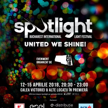 (P) Spotlight, 12-15 aprilie: expoziție gigant de instalații de lumină pe străzile Bucureștiului