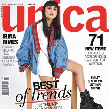 Irina Rimes pe coperta Unica septembrie 2018