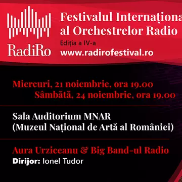 Aura Urziceanu și 3 formații de jazz europene vor evolua în RadiRo,  unicul festival din lume dedicat orchestrelor radio!
