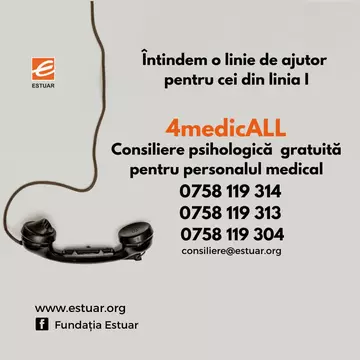 [Dă binele mai departe] Fundația Estuar lansează o linie telefonică de suport psihologic pentru personalul medical, paramedical și sanitar