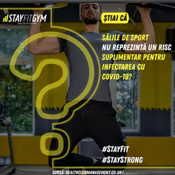 Sălile de sport nu reprezintă un risc suplimentar pentru infectarea cu COVID-19