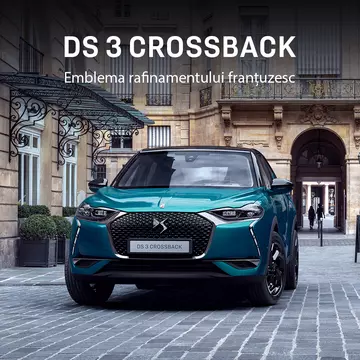 (P) DS 3 CROSSBACK, O NOUĂ EMBLEMĂ A STILULUI HIGH-TECH