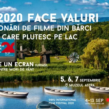 Astra Film Festival face valuri. Vizionare de film din bărci care plutesc pe lac