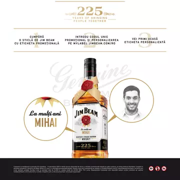 (P) Jim Beam sărbătoreşte 225 de ani de la deschiderea distileriei, oferindu-le iubitorilor de bourbon o experienţă memorabilă