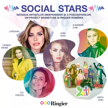 Ringier si BrandTube lansează Social Stars – un proiect colaborativ intre artisti independenti, creatori de conținut, podcastari si siteuri locale de continut