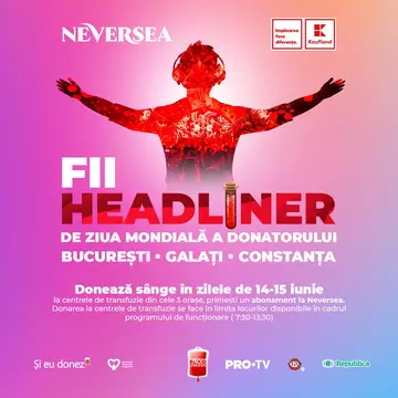 De Ziua mondială a donatorului de sânge, organizatorii Neversea lansează un eveniment special Blood Network