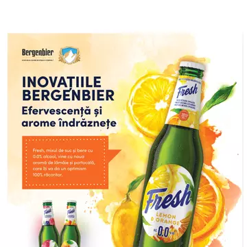 Fresh 0.0 de la Bergenbier S.A., răcorire cu gust de bere și fructe