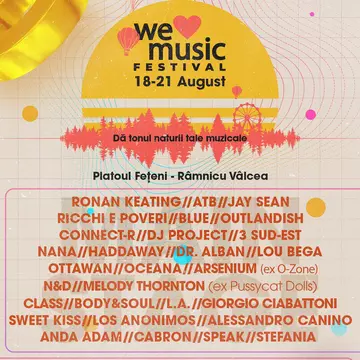 O săptămână până la We Love Music Festival, cel mai mare festival din zona Vâlcea! Program și informații acces festival!
