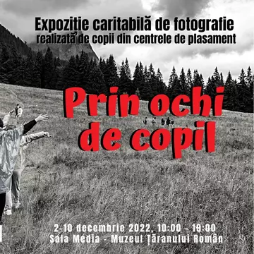 „Prin ochi de copil”, expoziție caritabilă cu fotografii realizate de copiii instituționalizați, la Muzeul Țăranului Român