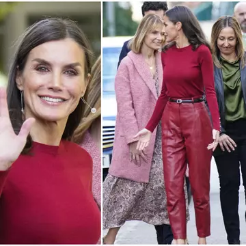 Cât costă pantalonii din piele cu care regina Letizia a Spaniei a făcut senzație în Barcelona