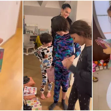 Ce cadouri au primit copiii vedetelor de la Moș Nicolae. Mihai Morar, Gabriela Cristea sau Anca Serea au surprins bucuria celor mici. Video