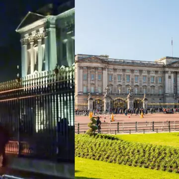Un bărbat a fost prins în timp ce aprindea focul  în fața unei porți a Palatului Buckingham