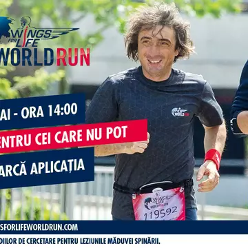 Aleargă pentru cei care nu pot, pe 7 mai, la Wings For Life World Run