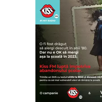 Kiss FM luptă împotriva abandonului școlar și lansează astăzi a doua ediție a campaniei "Bursa de merit mai mult"