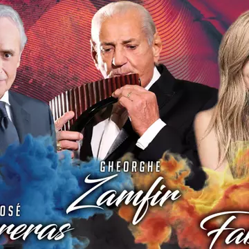 La doar câteva zile de lansare, spectacolul aniversar Gheorghe Zamfir, Jose Carreras și Lara Fabian este 50% SOLD OUT!