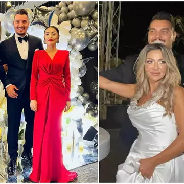 Imagini de la nunta lui Bursucu. Prezentatorul de la Kanal D și Andreea s-au căsătorit după 11 ani de relație