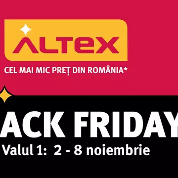 Sărbătoarea Reducerilor: Black Friday la Altex, în perioada 2 noiembrie – 22 noiembrie în magazinele fizice și online! 