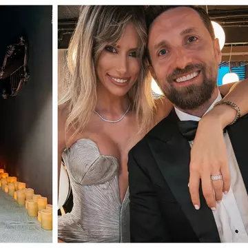 Cât costă rochia purtată de Gabriela Prisăcariu, soția lui Dani Oțil, la nunta lui Răzvan Simion cu Daliana Răducan