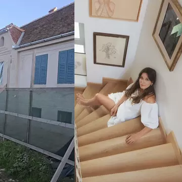 Dana Rogoz, prima noapte alături de soț și copii, în casa de la Viscri: „De la o ruină, avem acum un loc în care putem dormi”. Cum au mobilat locuința