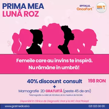 #PrimaMeaLunăRoz: Campania GRAL Medical & OncoFort pentru prevenția cancerului de sân