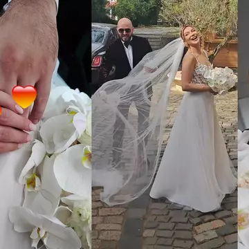 Imagini noi de la nunta dintre Lora și Ionuț Ghenu! Cum arată verighetele cuplului și ce semnficație au florile alese de artistă pentru buchetul miresei