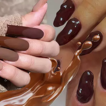 Manichiuri inspirate de ciocolata caldă. Cel mai dulce trend din toamna asta recomandat de vedetele din „Emily în Paris”