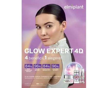 Elmiplant lansează gama de produse Glow Expert 4D: 4 beneficii, o singură alegere