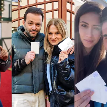 Vedetele au îndemnat românii să iasă la vot. Andreea Bănică și Adrian Nartea au mers cu copiii să voteze: „Să le dăm un exemplu”