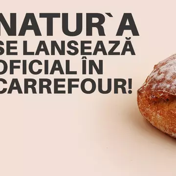 Natur`A - brandul care reintroduce autenticitatea pâinii cu etichetă curată, coaptă pe vatră de piatră, se lansează oficial în Carrefour