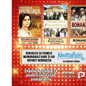 Moștenirea familiei Guldenburg, serialul Bonanza, dar și animațiile clasice Popeye Marinarul, Bugs Bunny, sunt disponibile în curând pe Nostalgia TV