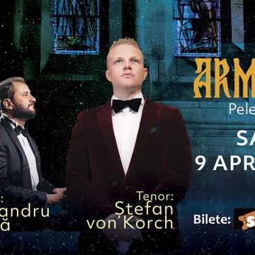 Tenorul Ştefan von Korch şi pianistul Alexandru Burcă evocă solemnitatea Învierii în concertul „Armonii Sacre”  pe 9 aprilie la Sala Dalles