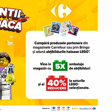 Joaca vine cu 40% reducere la LEGO®, în Carrefour