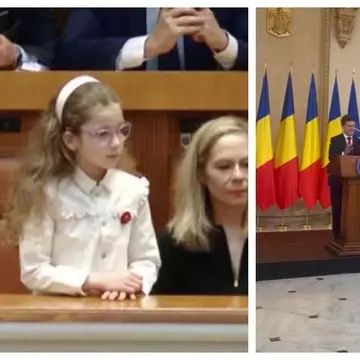 Aheea, fiica lui Nicușor Dan, i-a întrerupt discursul de la Palatul Cotroceni. Cum a răspuns președintele