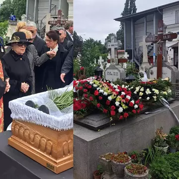 Imagini sfâșietoare de la înmormântarea lui Mircea Cîmpeanu, soțul Mariei Ciobanu. Fiul artistei, Ionuț Dolănescu, a organizat funeraliile