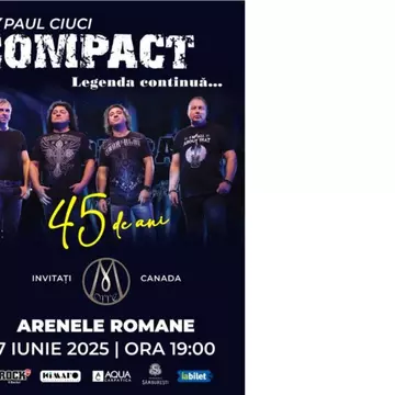 Compact – 45 de ani împreună. Legenda continuă! Concert aniversar pe 7 iunie, la Arenele Romane