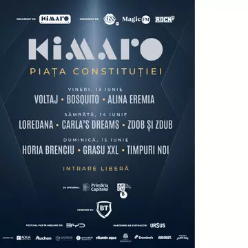 KIMARO FESTIVAL 2025 începe vineri. Ne vedem în Piața Constituției! Trei zile. Trei radiouri. Trei scene. Și voi!