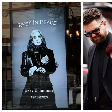 Imagini sfâșietoare de la înmormântarea lui Ozzy Osbourne. Sharon, Kelly și Jack, copleșiți de durere la funeraliile "Prințului Întunericului"
