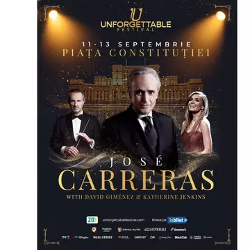 José Carreras și Katherine Jenkins, împreună pe scena Unforgettable Festival 2025. O seară de operă și emoție pură în Piața Constituției