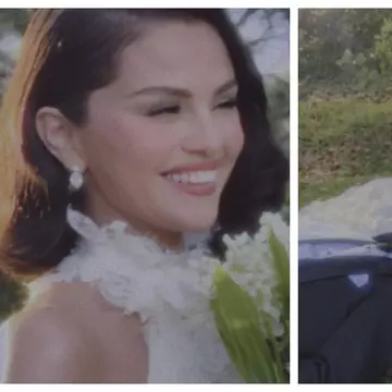 Selena Gomez s-a căsătorit cu Benny Blanco. Artista a strălucit într-o rochie de mireasă Ralph Lauren