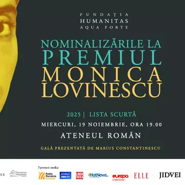 Nominalizările la Premiul „Monica Lovinescu“ 2025 – lista scurtă