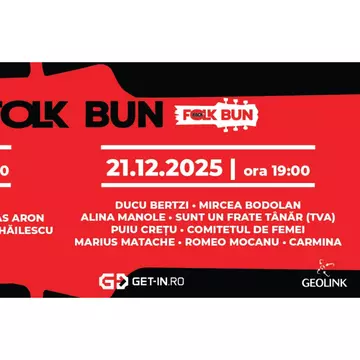 Pe 20 și în 21 decembrie, Gala Folk Bun - 10 ani revine în forță cu două spectacole folk