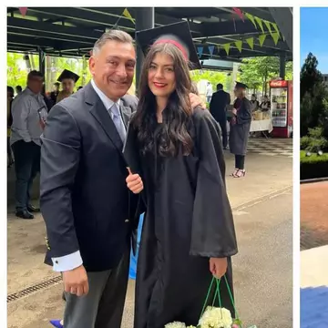 Cum arată fiica lui Ilie Dumitrescu. Mayra a absolvit facultatea, iar fostul fotbalist a participat la festivitate